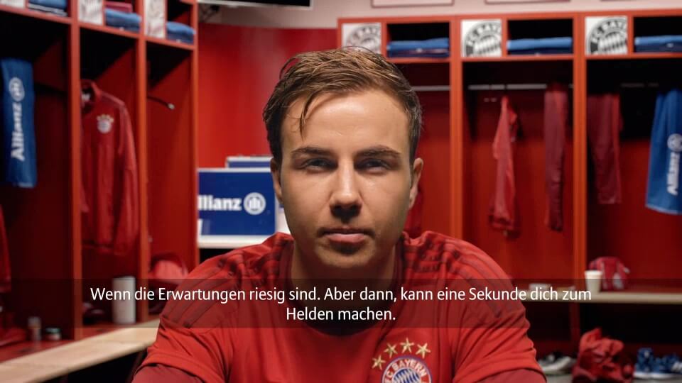 Personalisiertes Motivationsvideo für Allianz FC Bayern mit DDD Hamburg Götze